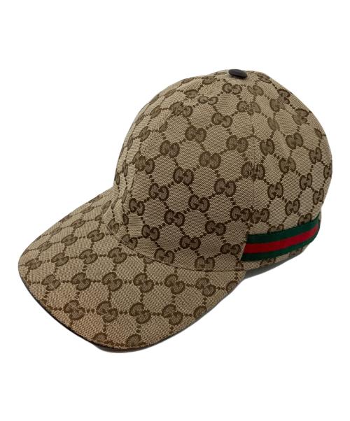 GUCCI（グッチ）GUCCI (グッチ) ベースボールキャップ ベージュ サイズ:XL/60の古着・服飾アイテム