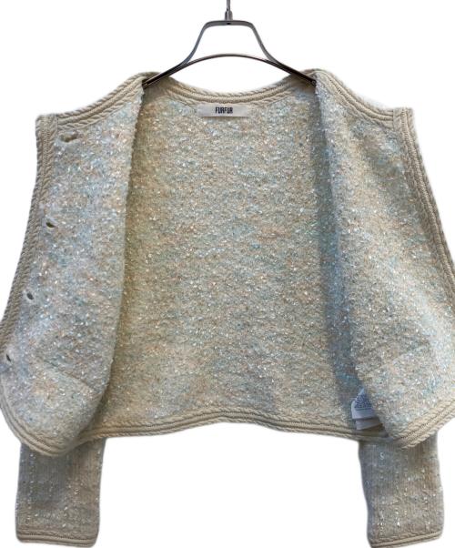 furfur（ファーファー）furfur (ファーファー) 厚手カーディガン アイボリー サイズ:Fの古着・服飾アイテム