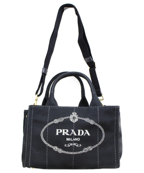 PRADA（プラダ）PRADA (プラダ) ミニカナパ/ハンドバッグ ブラック ミニカナパ 1BG439の古着・服飾アイテム