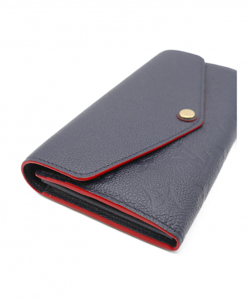 LOUIS VUITTON（ルイ ヴィトン）LOUIS VUITTON (ルイヴィトン) ポルトフォイユ・サラ ネイビー サイズ:- モノグラム・アンプラント M62125の古着・服飾アイテム