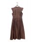 kaene (カエン) サイドフリルエアリーロングワンピース ブラウン サイズ:記載なし：5000円
