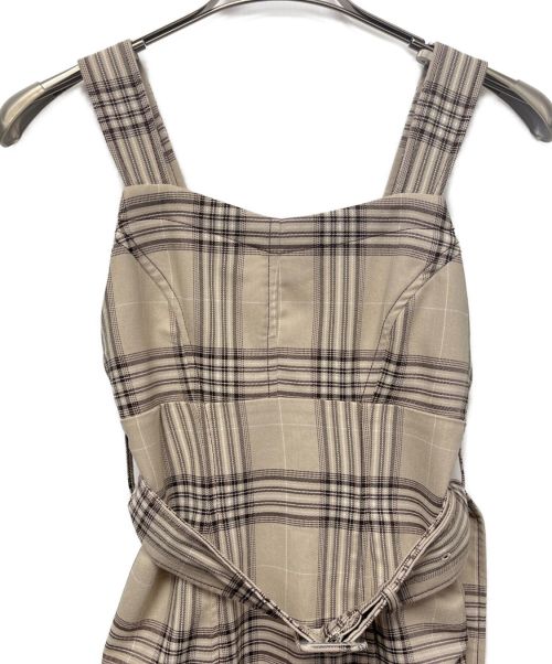 Snidel（スナイデル）Snidel (スナイデル) マーメイドジャンパースカート ベージュの古着・服飾アイテム