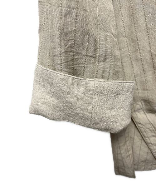 SUS-SOUS（シュス）sus-sous (シュス) スキッパーシャツ ベージュ サイズ:9の古着・服飾アイテム