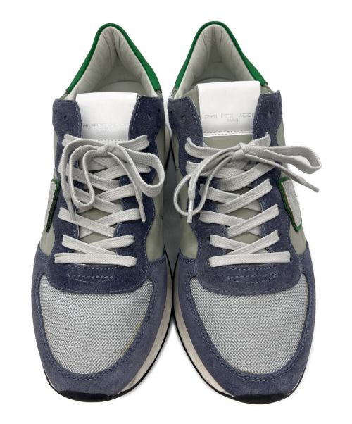 PHILIPPE MODEL（フィリップ モデル）PHILIPPE MODEL (フィリップ モデル) ローカットスニーカー ブルー×グレー サイズ:40の古着・服飾アイテム