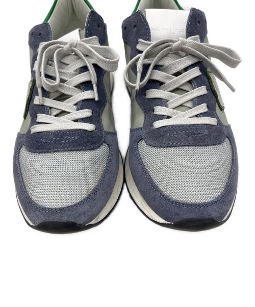 PHILIPPE MODEL（フィリップ モデル）PHILIPPE MODEL (フィリップ モデル) ローカットスニーカー ブルー×グレー サイズ:40の古着・服飾アイテム