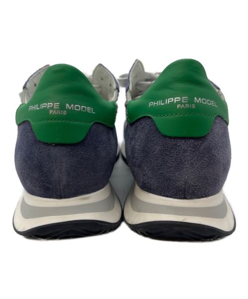 PHILIPPE MODEL（フィリップ モデル）PHILIPPE MODEL (フィリップ モデル) ローカットスニーカー ブルー×グレー サイズ:40の古着・服飾アイテム