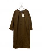Lavish Gateラビッシュゲート）の古着「タックノーカラーウールコート」｜ブラウン