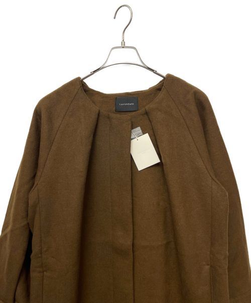 Lavish Gate（ラビッシュゲート）Lavish Gate (ラビッシュゲート) タックノーカラーウールコート ブラウン サイズ:Fの古着・服飾アイテム