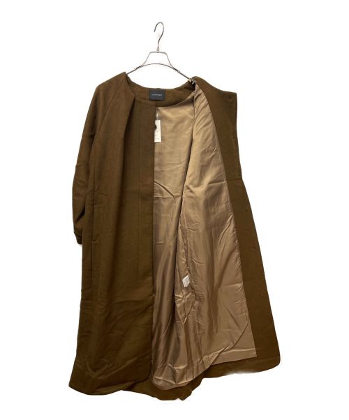 Lavish Gate（ラビッシュゲート）Lavish Gate (ラビッシュゲート) タックノーカラーウールコート ブラウン サイズ:Fの古着・服飾アイテム