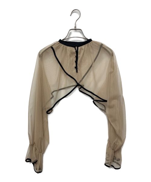 Ameri VINTAGE（アメリヴィンテージ）Ameri VINTAGE (アメリヴィンテージ) MANY WAY AIRY VEIL DRESS ベージュ×ブラック サイズ:Sの古着・服飾アイテム