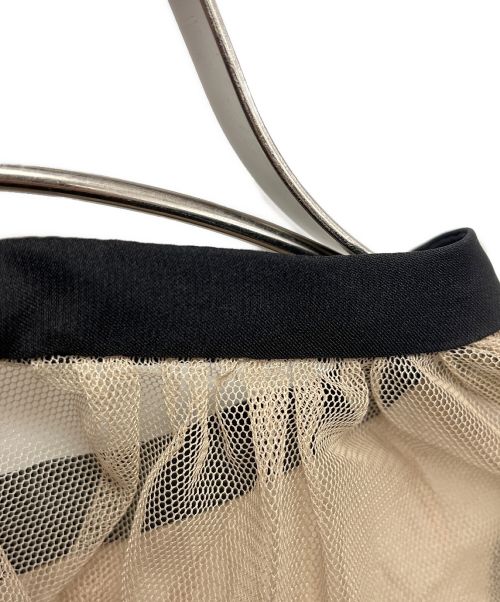 Ameri VINTAGE（アメリヴィンテージ）Ameri VINTAGE (アメリヴィンテージ) MANY WAY AIRY VEIL DRESS ベージュ×ブラック サイズ:Sの古着・服飾アイテム