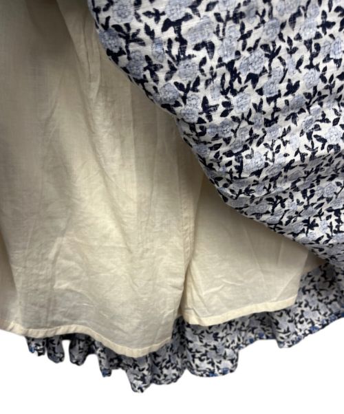 R&D.M.Co-OLDMAN'S TAILOR（オールドマンズテイラー）R&D.M.Co-OLDMAN'S TAILOR (オールドマンズテイラー) フラワーギャザースカート ブルー サイズ:記載なしの古着・服飾アイテム