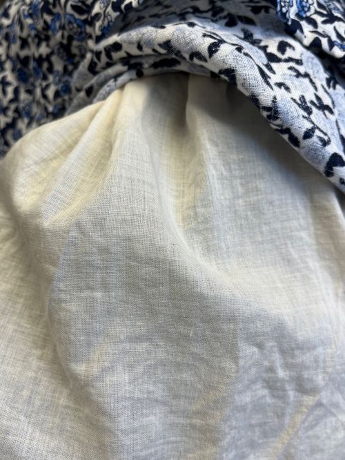 R&D.M.Co-OLDMAN'S TAILOR（オールドマンズテイラー）R&D.M.Co-OLDMAN'S TAILOR (オールドマンズテイラー) フラワーギャザースカート ブルー サイズ:記載なしの古着・服飾アイテム