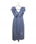 ELENDEEKエレンディーク）の古着「バルーンネックワンピース」｜スカイブルー