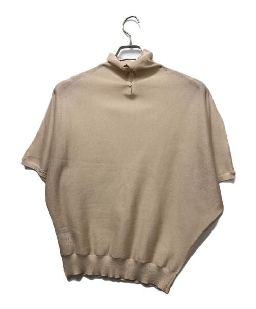 anuans（アニュアンス）anuans (アニュアンス) 半袖ニット ベージュ サイズ:Fの古着・服飾アイテム