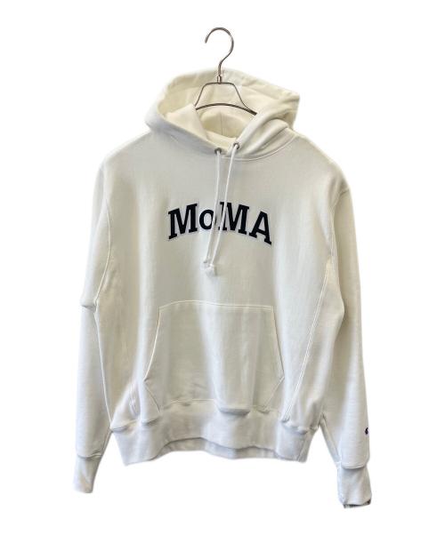 Champion REVERSE WEAVE（チャンピオン リバース ウィーブ）Champion REVERSE WEAVE (チャンピオン リバース ウィーブ) Champion REVERSE WEAVE　プルオーバーパーカー ホワイト サイズ:JP XLの古着・服飾アイテム