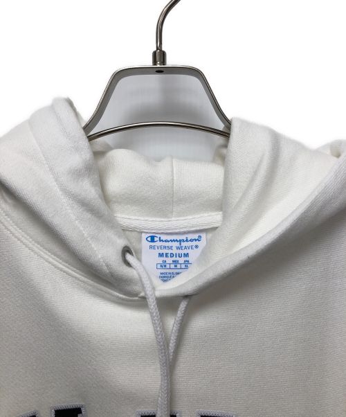 Champion REVERSE WEAVE（チャンピオン リバース ウィーブ）Champion REVERSE WEAVE (チャンピオンリバースウィーブ) プルオーバーパーカー ホワイト サイズ:XLの古着・服飾アイテム