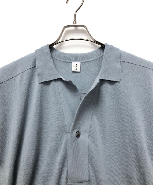 MEIAS（メイアス）MEIAS (メイアス) LINEN MIX SHEER WIDE PULL OVER スカイブルー サイズ:Lの古着・服飾アイテム