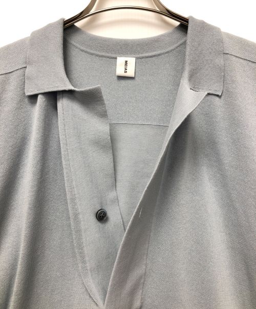 MEIAS（メイアス）MEIAS (メイアス) LINEN MIX SHEER WIDE PULL OVER スカイブルー サイズ:Lの古着・服飾アイテム
