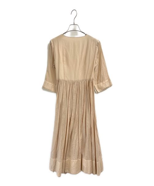 MYLAN（マイラン）MYLAN (マイラン) カシュクールワンピース ベージュ サイズ:Sの古着・服飾アイテム