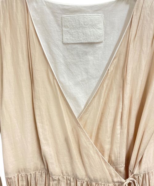 MYLAN（マイラン）MYLAN (マイラン) カシュクールワンピース ベージュ サイズ:Sの古着・服飾アイテム