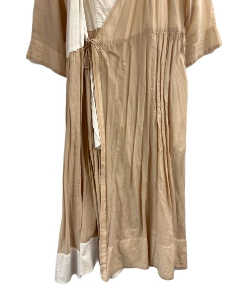 MYLAN（マイラン）MYLAN (マイラン) カシュクールワンピース ベージュ サイズ:Sの古着・服飾アイテム