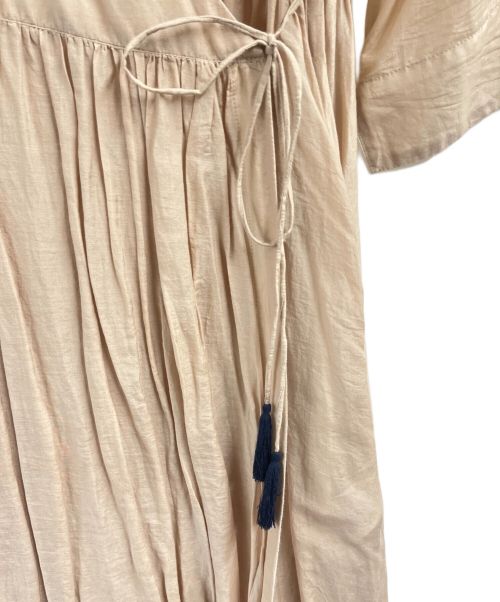 MYLAN（マイラン）MYLAN (マイラン) カシュクールワンピース ベージュ サイズ:Sの古着・服飾アイテム