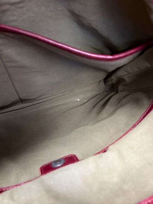 THE FLAT HEAD（ザ・フラットヘッド）THE FLAT HEAD (ザ・フラットヘッド) レザーバッグ レッド×ブラックの古着・服飾アイテム