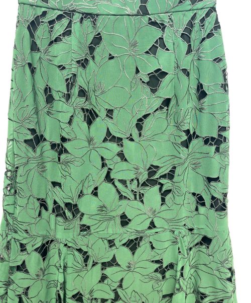 Snidel（スナイデル）Snidel (スナイデル) カッティングレーススカート グリーン サイズ:1の古着・服飾アイテム