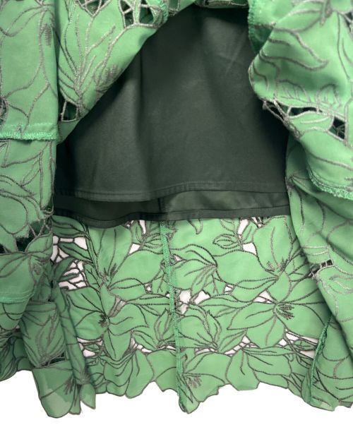 Snidel（スナイデル）Snidel (スナイデル) カッティングレーススカート グリーン サイズ:1の古着・服飾アイテム