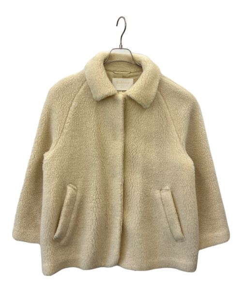 BALLSEY（ボールジィ）BALLSEY (ボールジィ) ウールボアステンカラーコート ホワイト サイズ:36の古着・服飾アイテム