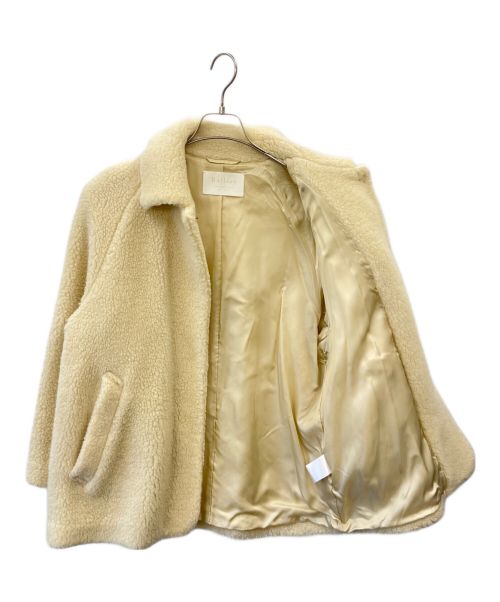 BALLSEY（ボールジィ）BALLSEY (ボールジィ) ウールボアステンカラーコート ホワイト サイズ:36の古着・服飾アイテム