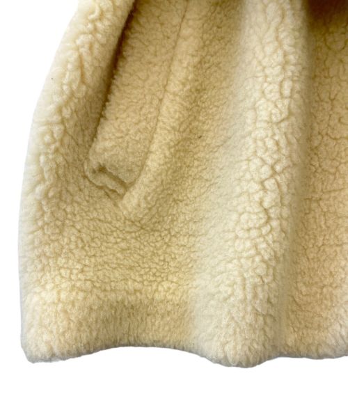 BALLSEY（ボールジィ）BALLSEY (ボールジィ) ウールボアステンカラーコート ホワイト サイズ:36の古着・服飾アイテム