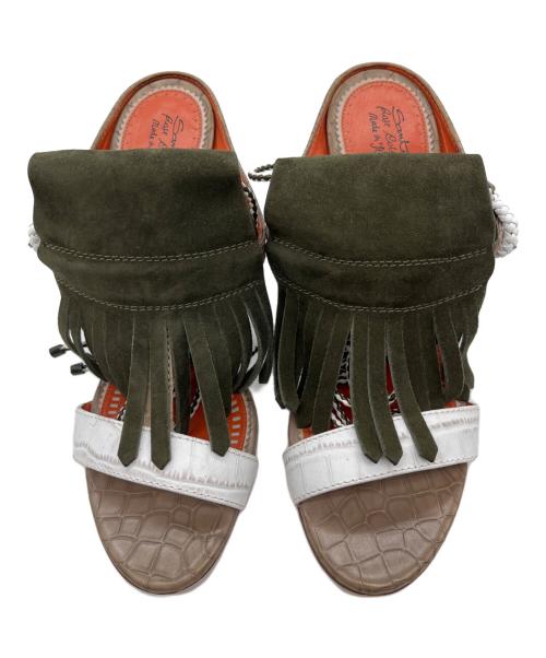 Santoni（サントーニ）Santoni (サントーニ) ミュール オリーブ サイズ:40の古着・服飾アイテム