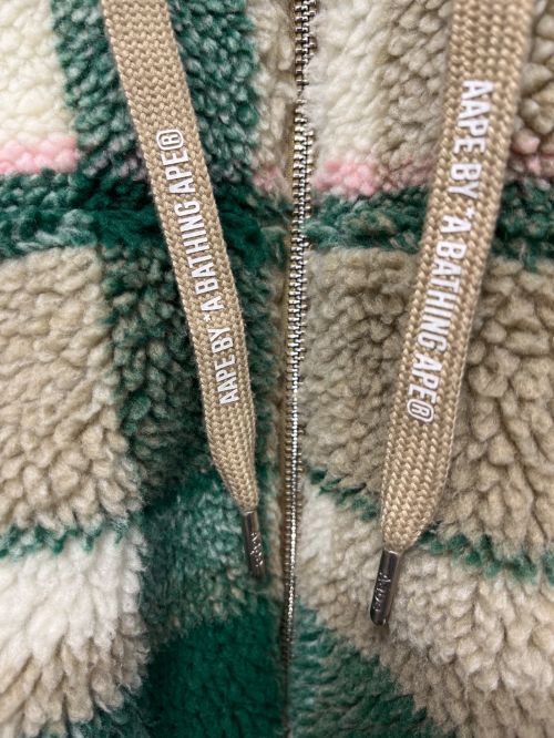 A BATHING APE（ア ベイシング エイプ）A BATHING APE (アベイシングエイプ) ボアジャケット グリーン サイズ:Lの古着・服飾アイテム