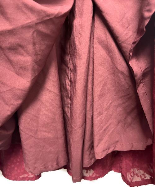 HER LIP TO（ハーリップトゥ）HER LIP TO (ハーリップトゥ) ジャガードドレス バーガンディー サイズ:Sの古着・服飾アイテム