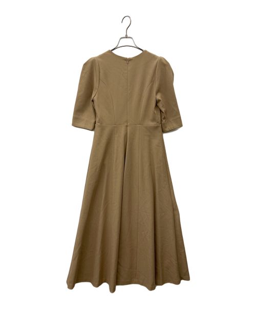 HER LIP TO（ハーリップトゥ）Her lip to (ハーリップトゥ) ツイルロングドレス ベージュ サイズ:M 未使用品の古着・服飾アイテム
