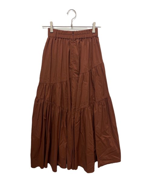 HER LIP TO（ハーリップトゥ）Her lip to (ハーリップトゥ) ティアードロングスカート ブラウン サイズ:Sの古着・服飾アイテム