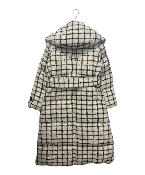 HER LIP TO（ハーリップトゥ）Her lip to (ハーリップトゥ) ベルテッドダウンコート ホワイト×ブラック サイズ:Mの古着・服飾アイテム