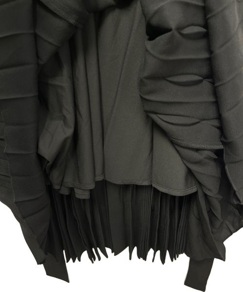 HER LIP TO（ハーリップトゥ）Her lip to (ハーリップトゥ) ニットロングドレス ベージュ×ブラック サイズ:Sの古着・服飾アイテム