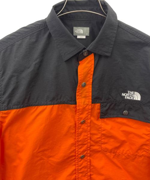 THE NORTH FACE（ザ ノース フェイス）THE NORTH FACE (ザ ノース フェイス) THE NORTH FACE　ロングスリーブヌプシシャツ ブラック×オレンジ サイズ:Sの古着・服飾アイテム