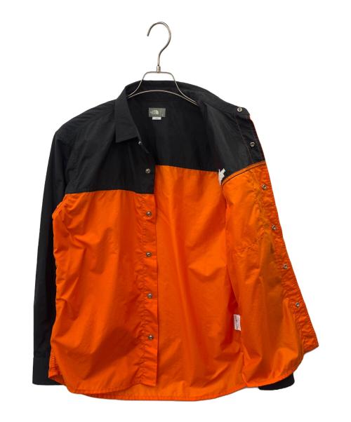 THE NORTH FACE（ザ ノース フェイス）THE NORTH FACE (ザ ノース フェイス) THE NORTH FACE　ロングスリーブヌプシシャツ ブラック×オレンジ サイズ:Sの古着・服飾アイテム