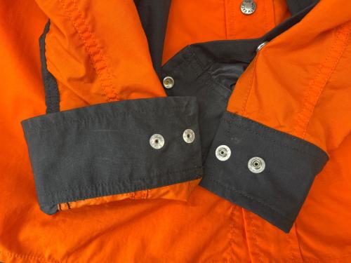 THE NORTH FACE（ザ ノース フェイス）THE NORTH FACE (ザ ノース フェイス) THE NORTH FACE　ロングスリーブヌプシシャツ ブラック×オレンジ サイズ:Sの古着・服飾アイテム