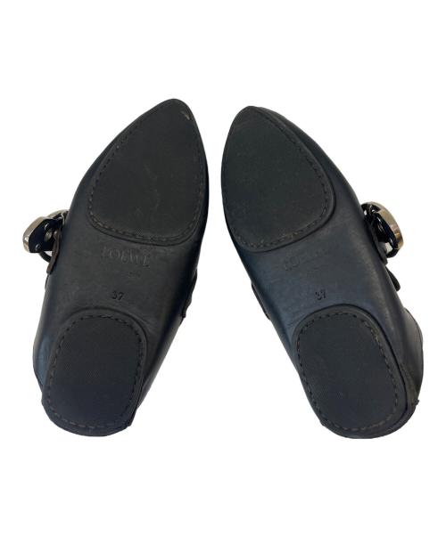 LOEWE（ロエベ）LOEWE (ロエベ) LOEWE　モカシンシューズ ブラック サイズ:37の古着・服飾アイテム