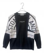 STONE ISLANDストーンアイランド）の古着「STONE ISLAND　プリントカットソー」｜ブラック×ホワイト