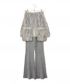 MAISON SPECIALメゾンスペシャル）の古着「MAISON SPECIAL　アンサンブル・ブーツカット」｜グレー