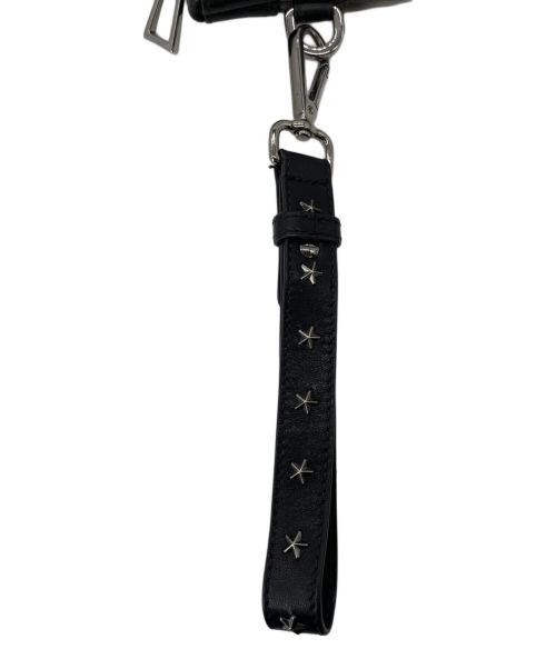 JIMMY CHOO（ジミーチュウ）JIMMY CHOO (ジミーチュウ) 型押しクラッチバッグ ブラックの古着・服飾アイテム
