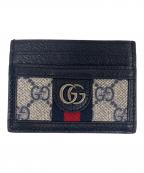 GUCCIグッチ）の古着「GUCCI　カードケース」｜ベージュ×ブラック