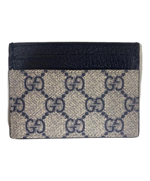 GUCCI（グッチ）GUCCI (グッチ) GUCCI　カードケース ベージュ×ブラックの古着・服飾アイテム
