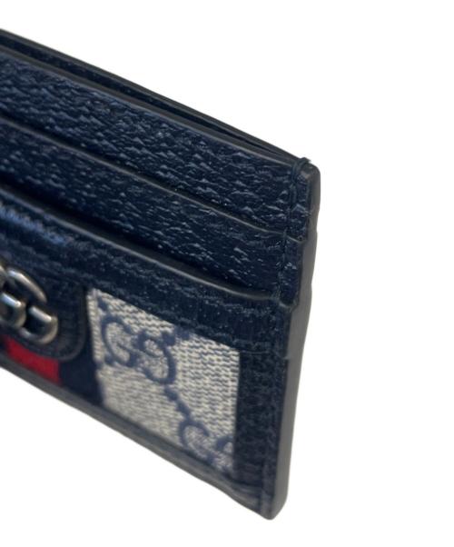 GUCCI（グッチ）GUCCI (グッチ) GUCCI　カードケース ベージュ×ブラックの古着・服飾アイテム
